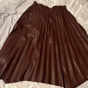 Zara midi leather skirt
